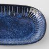 Servirni krožnik RIDGED INDIGO, 19 x 13 cm, MIJ