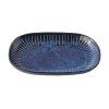 Servirni krožnik RIDGED INDIGO, 19 x 13 cm, MIJ