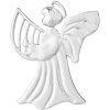 Božični okraski HARP ANGEL, 7 cm, posrebrena, Rosendahl