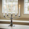 Svečnik za namizne sveče CANDELABRA 30 cm, srebrna, Philippi