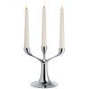 Svečnik za namizne sveče CANDELABRA 30 cm, srebrna, Philippi
