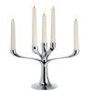 Svečnik za namizne sveče CANDELABRA 30 cm, srebrna, Philippi