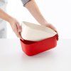Vedro za led ICE BOX s kalupi za ledene kocke, 1,8 l, rdeč, Lékué