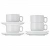 Šalčka za kavo s krožnikom BARISTA, set 2 kosov, 160 ml, bela, WMF