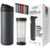 Potovalni lonček RECHARGE ANYTIME, 460 ml, z infuzorjem za čaj, siva, Viva Scandinavia