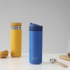 Potovalni lonček RECHARGE ANYTIME, 460 ml, z infuzorjem za čaj, gorčica, Viva Scandinavia