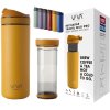 Potovalni lonček RECHARGE ANYTIME, 460 ml, z infuzorjem za čaj, gorčica, Viva Scandinavia