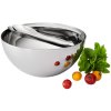 Skleda za solato 25 cm, s priborom, srebrna, Philippi