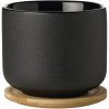 Šalica s podstavkom THEO, 200 ml, črna, Stelton