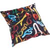 Blazina TOILETPAPER SNAKES, 50 x 50 cm, črna, Seletti
