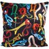Blazina TOILETPAPER SNAKES, 50 x 50 cm, črna, Seletti