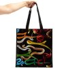 Nakupovalna vrečka TOILETPAPER SNAKES, 42 cm, črna, Seletti