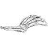 Figurica WUNDERKAMMER SKELETON HAND, 24 cm, srebrna, aluminij, Seletti