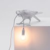 Namizna svetilka BIRD PLAYING, 33 cm, bela, Seletti