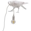 Namizna svetilka BIRD PLAYING, 33 cm, bela, Seletti