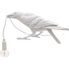 Namizna svetilka BIRD PLAYING, 33 cm, bela, Seletti