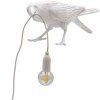 Namizna svetilka BIRD PLAYING, 33 cm, bela, Seletti