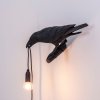 Stenska svetilka BIRD LOOKING LEFT, 33 cm, črna, Seletti