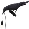 Stenska svetilka BIRD LOOKING LEFT, 33 cm, črna, Seletti