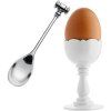 Skodelica za jajce z žlico DRESSED, 16 cm, bela, Alessi