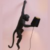 Stenska luč HANGING MONKEY, 76,5 cm, leva, črna, Seletti