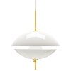 Viseča svetilka CLAM, 55 cm, bela/medenina, Fritz Hansen