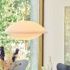Viseča svetilka CLAM, 55 cm, bela/medenina, Fritz Hansen