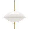 Viseča svetilka CLAM, 55 cm, bela/medenina, Fritz Hansen