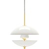 Viseča svetilka CLAM, 44 cm, bela/medenina, Fritz Hansen