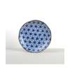 Krožnik STARBURST INDIGO IKAT, 23 cm, modre barve, MIJ