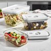 Vakuumske posode za hrano FRESH & SAVE, set 3, bela, steklo, Zwilling