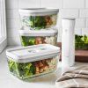 Vakuumske posode za hrano FRESH & SAVE, set 3, bela, steklo, Zwilling
