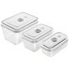 Vakuumske posode za hrano FRESH & SAVE, set 3, bela, steklo, Zwilling