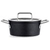 Visoka casserole kozica ADAMANT 18 cm, s steklenim pokrovom za lonec, črna, aluminij, Fissler