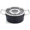 Visoka casserole kozica ADAMANT 18 cm, s steklenim pokrovom za lonec, črna, aluminij, Fissler