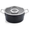 Casserole kozica ADAMANT 24 cm, 4,9 l, s steklenim Pokrov za lonec, nelepljiva površina, Fissler