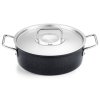 Set posode ADAMANT, pokrovi za lonec iz nerjavečega jekla, set 3 kosov, črna, aluminij, Fissler