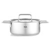 Casserole kozica PURE 20 cm, 2,4 l, s steklenim Pokrovom za lonec, inox, Fissler