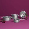 Lonec za kuhanje PURE 20 cm, 3,6 l, s inox Pokrov za lonec, inox, Fissler