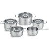 Set posode PURE, stekleni pokrov za lonec, set 5 kosov, inox, Fissler