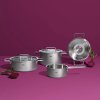 Set posode PURE, stekleni pokrov za lonec, set 4 kosov, inox, Fissler