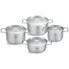 Set posode PURE, inox pokrov za lonec, set 4 kosov, inox, Fissler