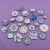 Jedilna skleda DIESEL CLASSICS ON ACID FIORI, 12 cm, bela/modra, porcelan, Seletti