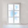 Dekorativna stenska svetilka WINDOW #3, 90 x 57 cm, bela, les/akril, Seletti