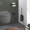 WC ščetka LINEA, 44 cm, črna, iz nerjavečega jekla, Zack