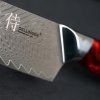 Santoku nož RESIN FUTURE, 17 cm, rdeča, Dellinger