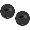 Kljukica za brisače, 4,5 cm, set 2 kosov, črna, iz nerjavečega jekla, Zack