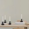 Namizni svečnik IDA, 10 cm, črna, železo, Stelton