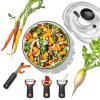 Posoda z vrtljivim cedilom GOOD GRIPS, 4,7 l, bel, plastičen, OXO