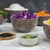 Jedilna skleda, 400 ml, set 4, siva, keramika, Staub